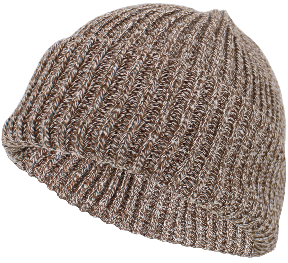 Brown Mix cuffed beanie product view